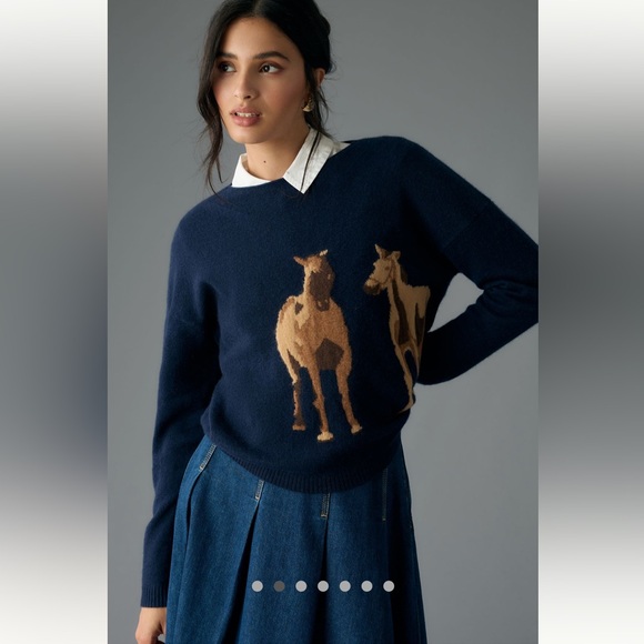 Maeve Sweaters - Cashmere Anthropologie NWT Maeve Cashmere Intarsia Sweater size S.